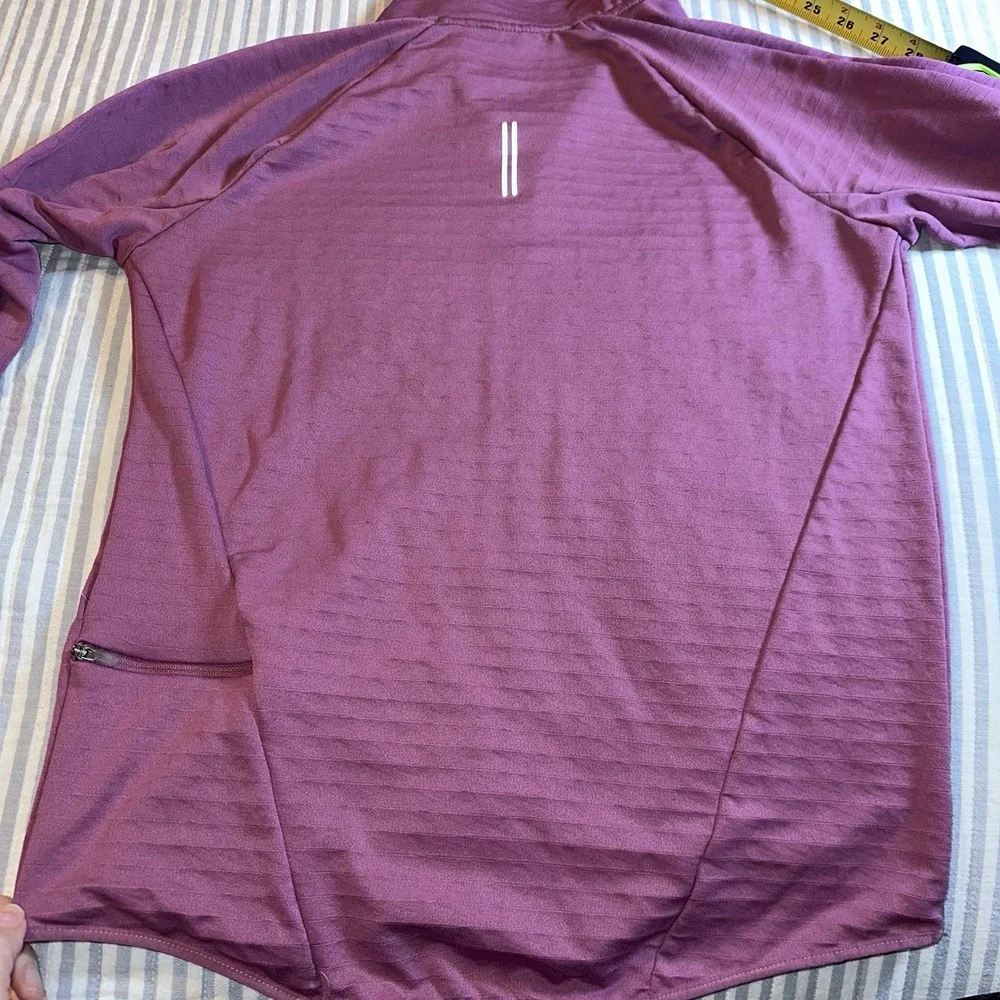 Nike Running Womens Therma-FIT‎ 1/2 Zip Pullover Purple Textured Top Small